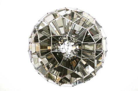 Olafur Eliasson. Square sphere (Ed. 10), 2007. Stainless steel mirrors and bronzed brass, Diameter 90 cm.&nbsp;Courtesy of the artist &amp;amp; PKM Gallery.