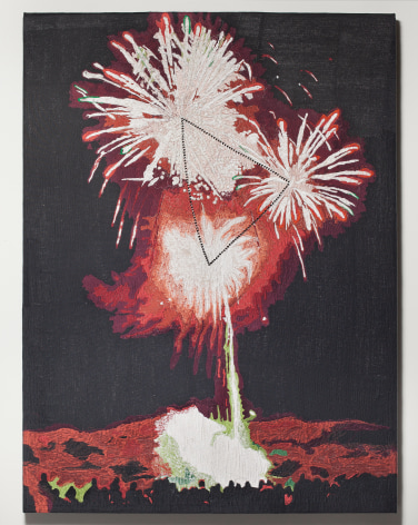 Young In Hong,&nbsp;Rhythmic Flowers,&nbsp;2016,&nbsp;Viscose rayon threads, rhinestones, mesh fabric, cotton,&nbsp;152 x 113 cm. Courtesy of the artist &amp;amp; PKM Gallery.&nbsp;