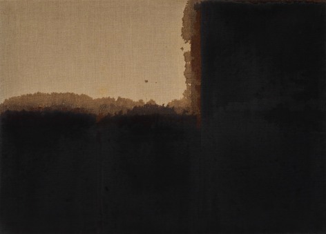 Yun Hyong-keun, Burnt Umber &amp;amp; Ultramarine, 1991. Oil on linen, 65.5 x 91 cm., &copy; Yun Seong-ryeol. Courtesy of PKM Gallery.