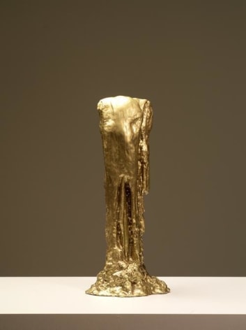 Bae Young-whan. Golden Tears I, 2013. Liquid plastic, epoxy, gold paint, 53 x 23 x 17 cm.Courtesy of the artist and PKM Gallery.