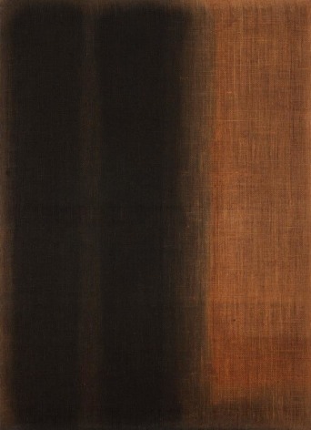 Yun Hyong-keun. Umber-Blue, 1975. Oil on hempen-cloth, 100.3 x 73 cm. Courtesy of  Yun Seong-ryeol &amp;amp; PKM Gallery.