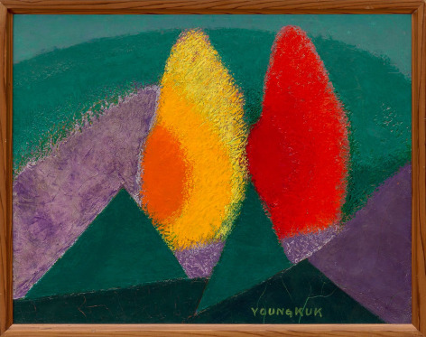 Yoo Youngkuk,&nbsp;Work, 1977.&nbsp;Oil on canvas,&nbsp;32 x 41 cm., &copy; Yoo Youngkuk Art Foundation. Courtesy of PKM Gallery.