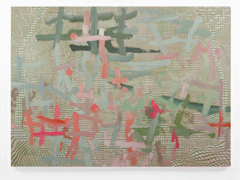 Toby Ziegler,&nbsp;Rubber tapping, 2021. Oil and inkjet on canvas,&nbsp;140 x 193 cm., Courtesy of the artist and PKM Gallery.
