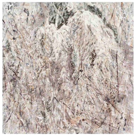Kim Jiwon, 맨드라미 Mendrami, 2019. Oil on linen, 100 x 100 cm. Courtesy of the artist &amp;amp; PKM Gallery.