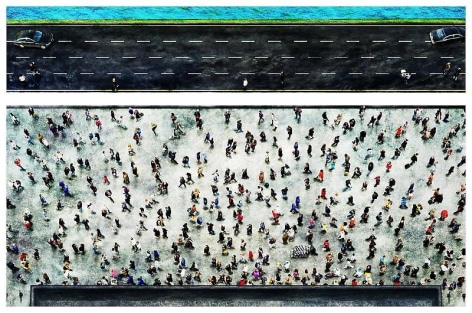 Sangbin IM. People- Times Square, 2009. Lambda print, 114.3cm x 182.8 cm (34.3 cm x 182.8 cm / 80 cm x 182.8 cm; diptych).