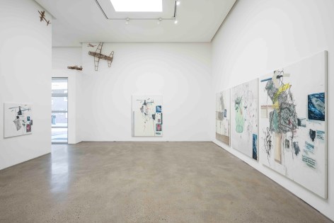 Installation view of Kim Jiwon:&nbsp;canvas fly at PKM &amp;amp; PKM+.&nbsp;, Courtesy of PKM Gallery.