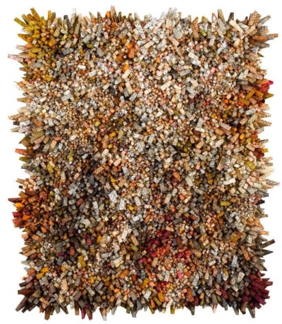 Kwang Young Chun. Aggregation17-NV087, 2017. Mixed media with Korean mulberry paper, 182 x 158 cm. Courtesy of the artist &amp;amp; PKM Gallery.