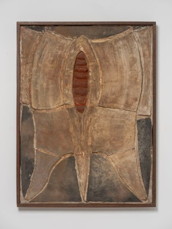 Kwon Jin Kyu, 작품 Work, 1966. Painted terracotta, 98.7 x 73.8 x 9 cm., Courtesy of Kwon Jin Kyu Commemoration Foundation &amp;amp; PKM Gallery.