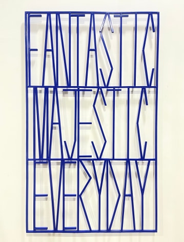 Wonwoo Lee, Gates of the world (Fantastic Majestic Everyday), 2022. Powder coated on stainless steel, 150 x 90 cm. Courtesy of the artist &amp;amp; PKM Gallery.