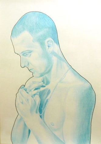 Steven Gontarski. FD-blue with chain, 2004. Pencil and metalic pen on paper, 42 x 29.6 cm.&nbsp;Courtesy of the artist &amp;amp; PKM Gallery.
