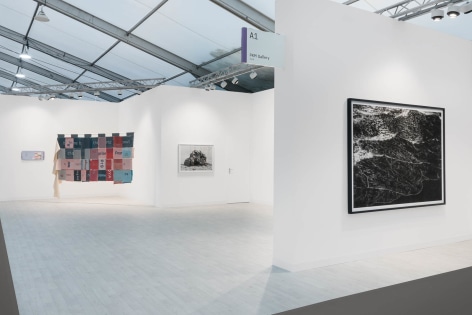 Installation view of Frieze London 2025 at Stand A01 in The Regent&#039;s Park., Courtesy of PKM Gallery. Photo by Mark Blower.