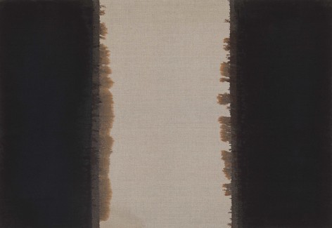 Yun Hyong-keun. Burnt Umber &amp;amp; Ultramarine, 1991, Oil on linen, 50.4 x 72.3 cm. Courtesy of the artist &amp;amp; PKM Gallery.