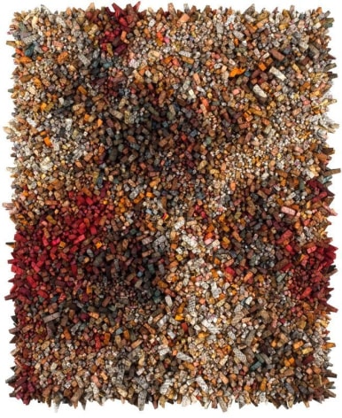 KWANG YOUNG CHUN. Aggregation 17-AU059, 2017, Mixed media with Korean mulberry paper, 175 x 145 cm. Courtesy of the artist &amp;amp; PKM Gallery.