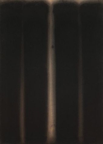 Yun Hyong-keun, Umber-Blue, 1975, Oil on cotton, 90.8 x 65.5 cm. Courtesy of the artist &amp;amp; PKM Gallery.