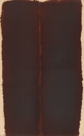 Yun Hyong-keun. Burnt Umber, 1990, Oil on cotton, 130.5 x 80.5 cm. Courtesy of&nbsp;PKM Gallery