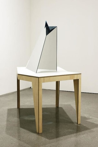 Olafur Eliasson. Glacier table, 2009.&nbsp;Wood, mirror, coloured glass (blue, green, transparent).&nbsp;Courtesy of the artist &amp;amp; PKM&nbsp;Trinity Gallery.&nbsp;&copy; 2009 Olafur Eliasson.