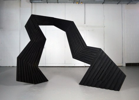ROB HACKETT Archway 2013, plywood, steel, and paint, 8 x 13 x 5 feet.