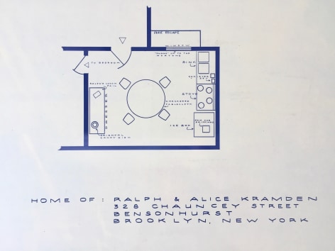 MARK BENNETT Home of Ralph &amp; Alice Kramden (The Honeymooners) lithograph, 24 x 36 inches