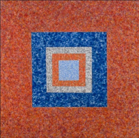 HOWARD MEHRING Untitled c 1963, magna on canvas, 57 x 57 inches