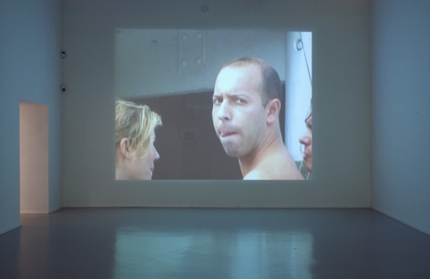 MARIA FRIBERG painted view 2003-2007, 2-channel video, run time: 2:20 and 4:50 (loop), ed:6. Installation view: Moderna Museet, Stockholm.