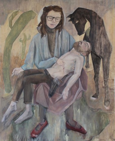 EMMA ROSE KENNEDY Pieta  2015, oil on panel, 48 x 60 inches.