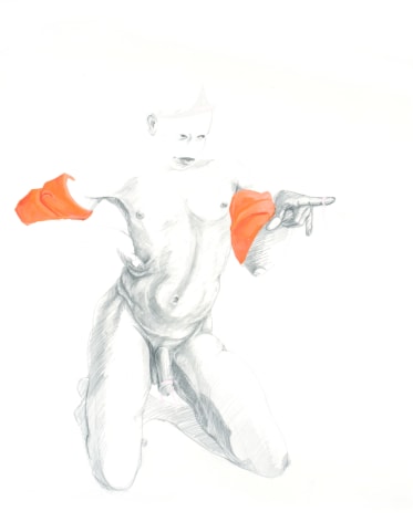 ZO&Euml; CHARLTON  Untitled 2 (from Floaties) 2007, graphite, acrylic and gouache on paper, 51 x 45 inches.
