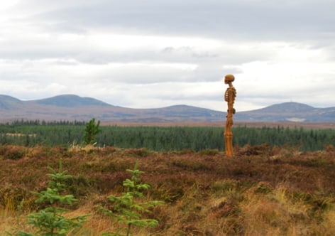 KENNY HUNTER The Unknown 2012. Installation view: Borgie Forest, Scotland