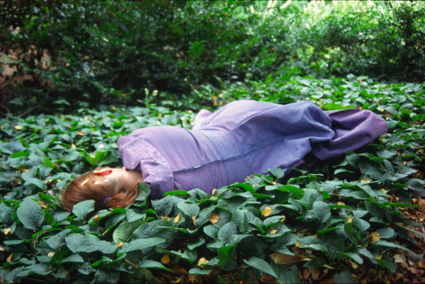 Susan MacWilliam  Garden Series: Girl on Ground  2001/2006, digital print, 16 x 24 inches, ed: 5 + 2AP.
