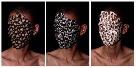 WILMER WILSON IV  Henry Box Brown: Heads (1&cent;, 2&cent;, 5&cent; triptych)  2012, archival pigment prints, 23 x 15 inches each