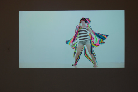 MAGGIE SCHNEIDER Projection/Painting 4 2014, acrylic paint and digital video projection, dimensions variable, ed: 2.