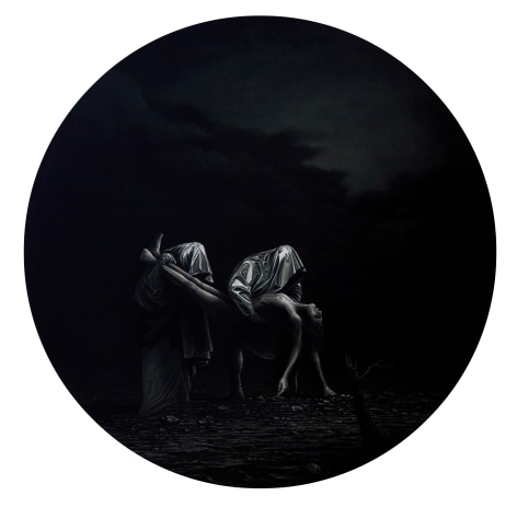 JOHN STARK The Time Keepers 2010, oil on panel, 20 inches (diameter)