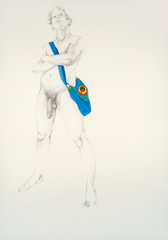 ZO&Euml; CHARLTON Untitled 1 (from Paladins and Tourists) 2010, graphite and gouache on paper, 93 x 69 inches (framed)