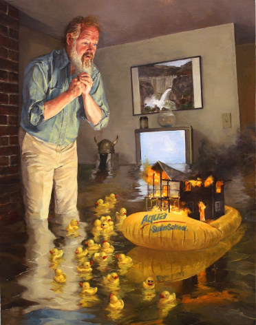 NATHANIEL ROGERS Distraction 2011, oil on panel, 14 x 11 inches