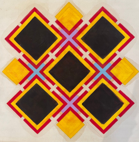 #12 (Yellow/Red/Brown Grid), 1962