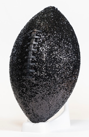 SHELDON SCOTT  Exorcism of the Sweet (black)  2019, glitter, leather, poly, glue, dimensions variable