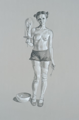 ERIK THOR SANDBERG Study for Patience 2007, graphite and gouache on paper, 41 x 29 inches.