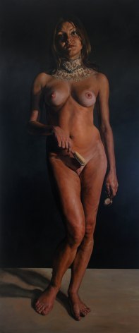 ERIK THOR SANDBERG Vanity (from Seven Deadly Sins) 2008, oil on canvas, 132 x 56 inches.