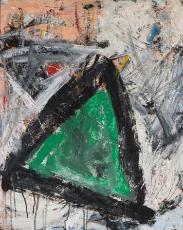 Gene Davis  Untitled (Green Triangle)  c.1958, oil on masonite, 30 x 24 inches.
