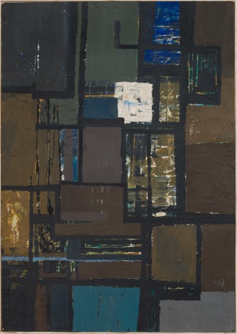 Sonja Sekula Fields, 1958 oil on paper 27 1/2 x 19 5/8 inches (70 x 50 cm) (SSK58-02)