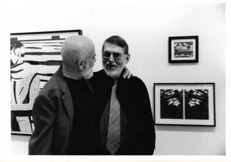Francesco Clemente and&nbsp;Robert Creeley&nbsp;at the opening of&nbsp;The Complete Woodcuts and Linocuts, April 5, 2001, Photo by Peter Bellamy&nbsp;