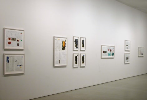 Installation view of David Reed, Works on Paper, 2010 at Peter Blum SoHo.