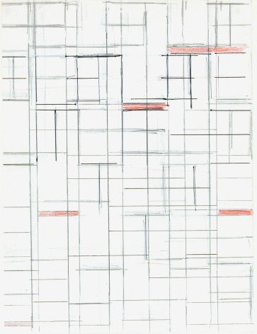 Helmut Federle Drawing by my names by moving to the right, 1980