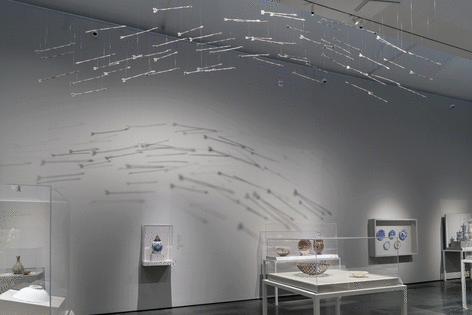 Installation view of Conversing in Clay: Ceramics from the LACMA Collection, Los Angeles, 2023