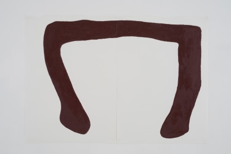 Esther Kl&auml;s Spring (Brown), 2019 oil stick on paper 42 7/8 x 62 5/8 inches (109 x 159 cm) (EK19-05)