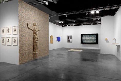 Installation view of Peter Blum Gallery booth F10 at Art Basel Miami Beach, 2021.
