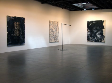 Installation view of Rosy Keyser, The Moon Ate Me, 2009 at Peter Blum Chelsea.
