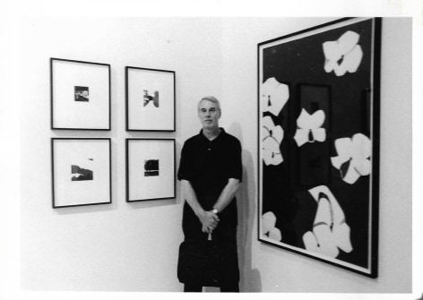 Chris Erickson at the opening of&nbsp;The Complete Woodcuts and Linocuts, April 5, 2001, Photo by&nbsp;Peter Bellamy