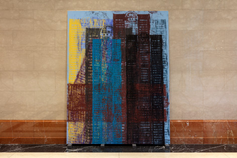 Comerica Tower Dallas, 2017,&nbsp;oil on canvas,&nbsp;120 x 92 inches (304.8 x 233.7 cm)