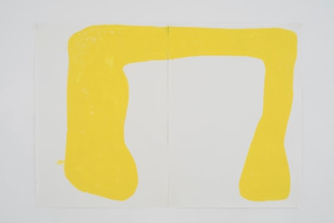 Esther Kl&auml;s Spring (Yellow), 2019 oil stick on paper 42 7/8 x 62 5/8 inches (109 x 159 cm) (EK19-04)