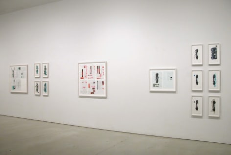 Installation view of David Reed, Works on Paper, 2010 at Peter Blum SoHo.